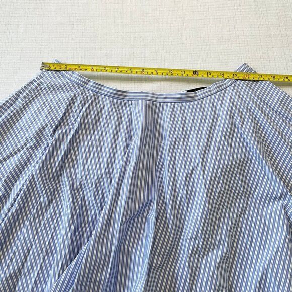 J. Crew Circle Skirt Zip Women Juniors Pocket Blue White Striped Mini Lined 12 - Picture 6 of 8